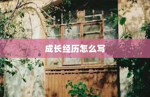 成长经历怎么写