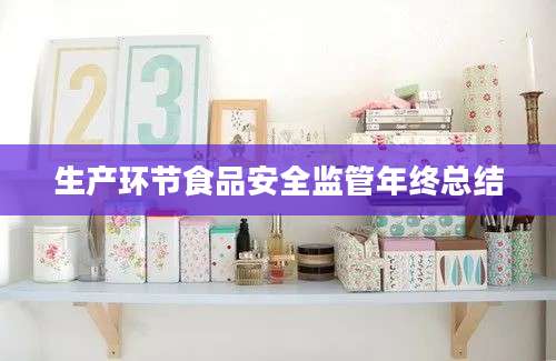 生产环节食品安全监管年终总结