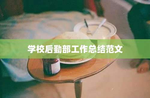学校后勤部工作总结范文