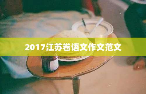 2017江苏卷语文作文范文