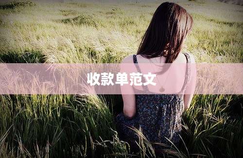 收款单范文