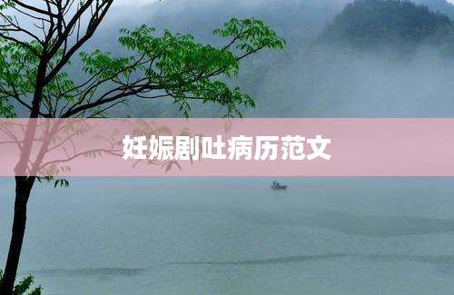 妊娠剧吐病历范文