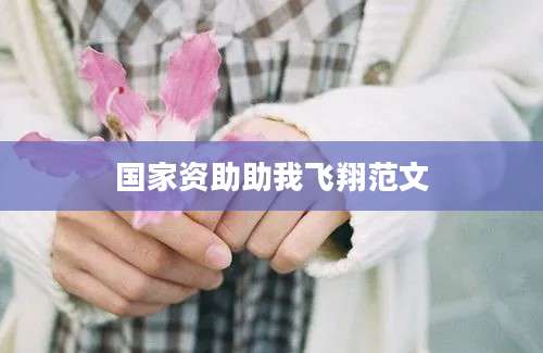 国家资助助我飞翔范文