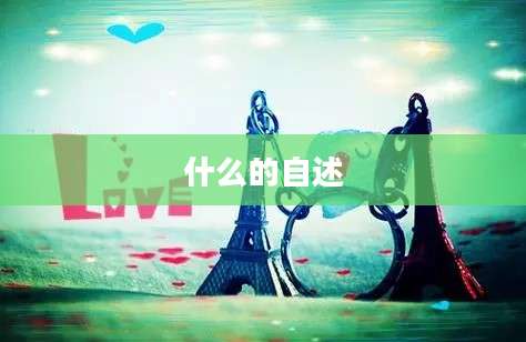 什么的自述