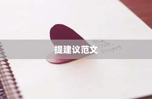 提建议范文