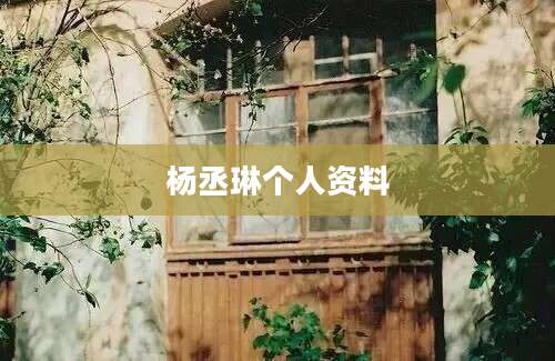 杨丞琳个人资料