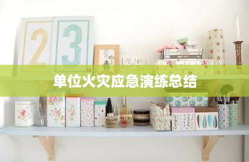 单位火灾应急演练总结