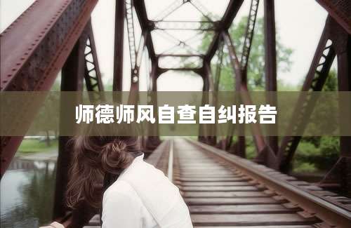师德师风自查自纠报告