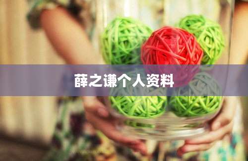 薛之谦个人资料