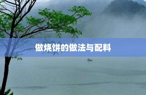 做烧饼的做法与配料