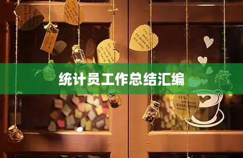 统计员工作总结汇编