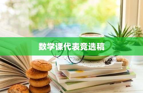 数学课代表竞选稿