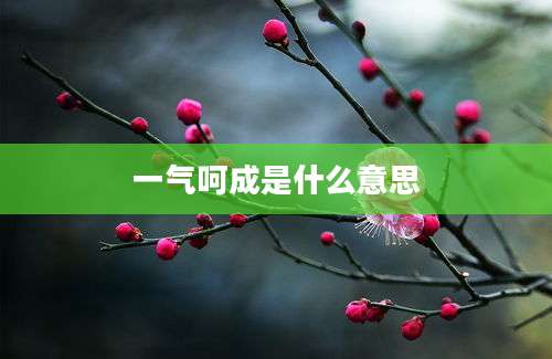 一气呵成是什么意思