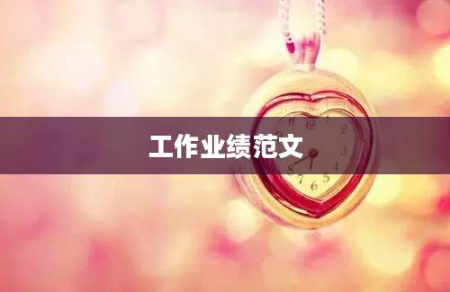 工作业绩范文