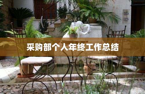 采购部个人年终工作总结
