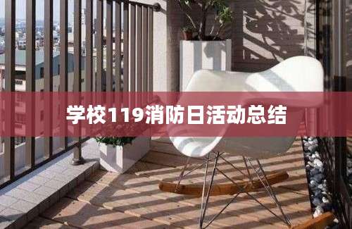 学校119消防日活动总结