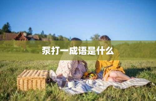 泵打一成语是什么