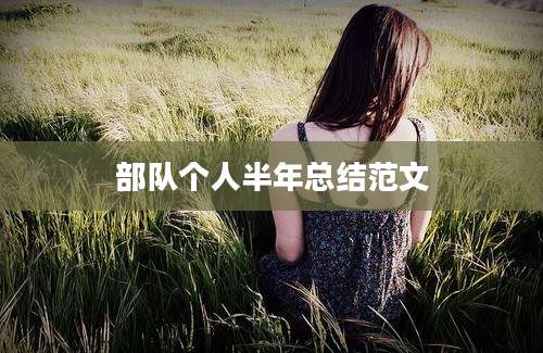 部队个人半年总结范文