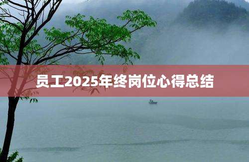 员工2025年终岗位心得总结
