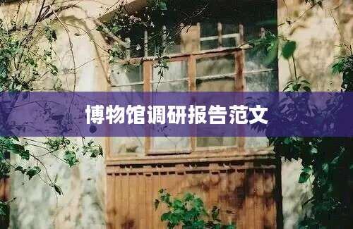 博物馆调研报告范文