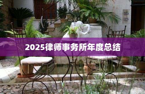 2025律师事务所年度总结