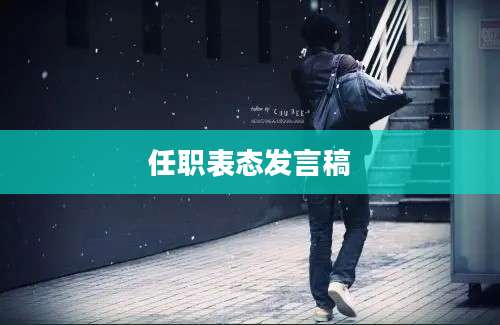 任职表态发言稿