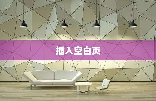 插入空白页
