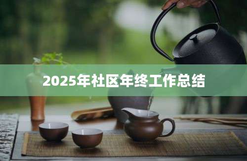 2025年社区年终工作总结