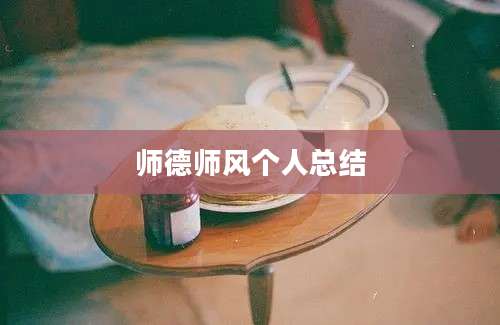 师德师风个人总结