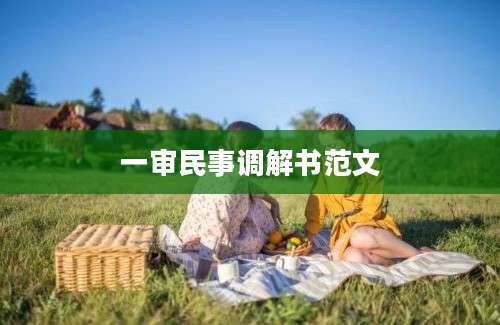 一审民事调解书范文