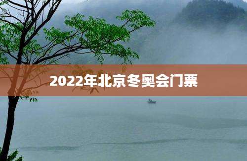 2022年北京冬奥会门票