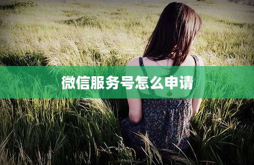 微信服务号怎么申请