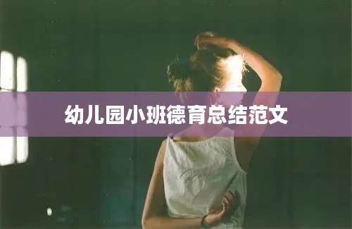 幼儿园小班德育总结范文