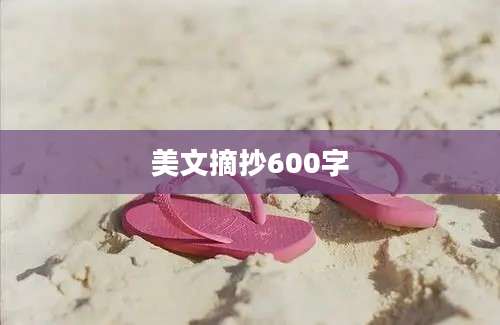 美文摘抄600字