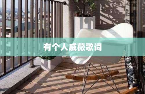 有个人戚薇歌词