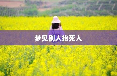 梦见别人抬死人