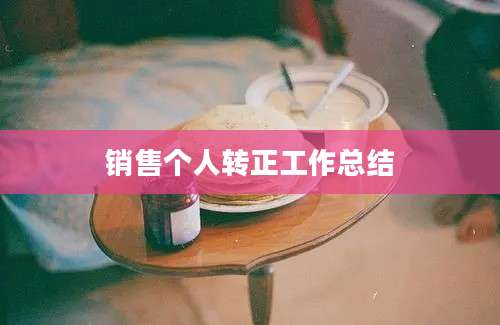 销售个人转正工作总结
