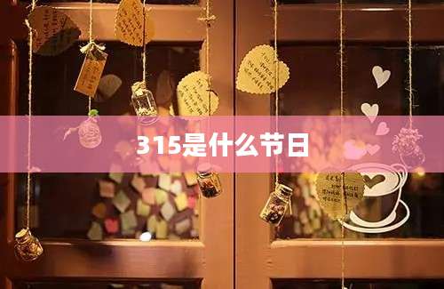 315是什么节日