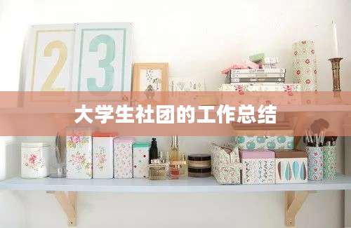 大学生社团的工作总结