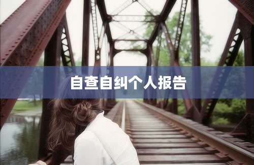 自查自纠个人报告