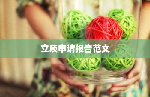 立项申请报告范文