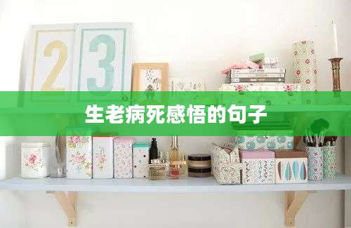 生老病死感悟的句子