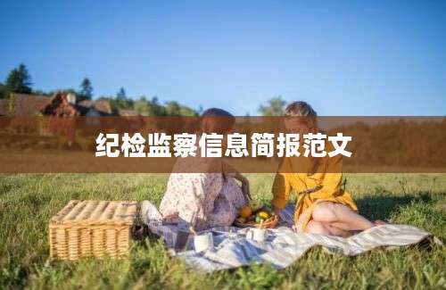 纪检监察信息简报范文