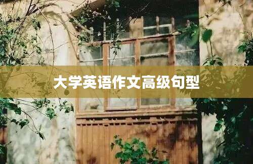 大学英语作文高级句型