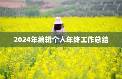 2024年编辑个人年终工作总结