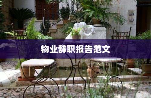 物业辞职报告范文