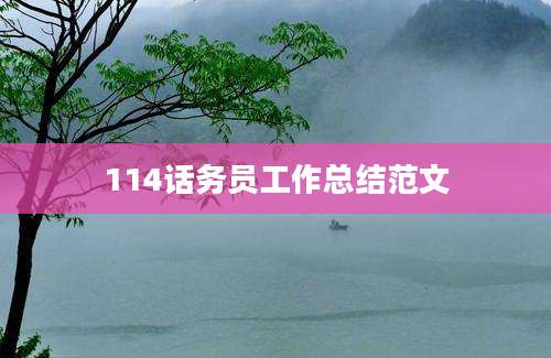 114话务员工作总结范文