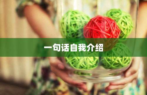 一句话自我介绍