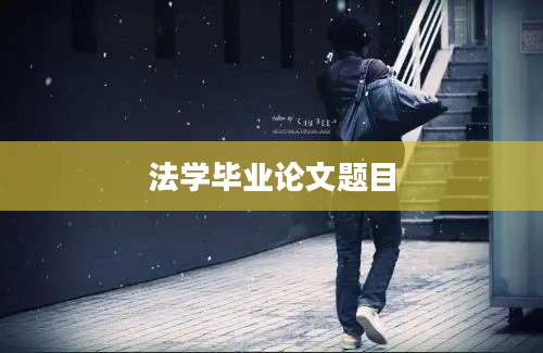 法学毕业论文题目